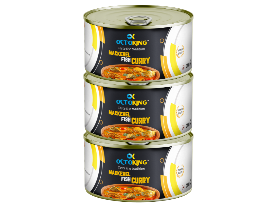 OCTOKING Mackerel Fish Curry 200g | Ready-to-Eat Seafood Curry OCTOKING mackerel fish curry 200g canned fish curry ready to eat seafood