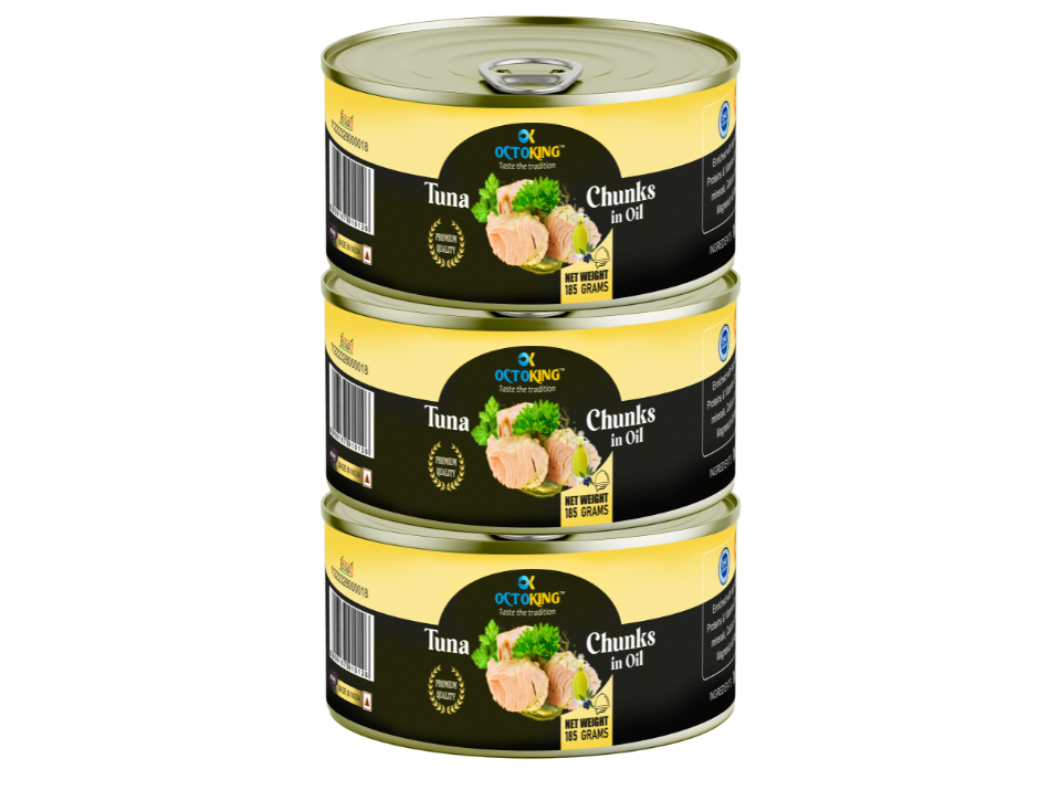 OCTOKING Tuna Chunks Oil 185g | OCTOKING OCTOKING tuna chunks oil 185g canned tuna