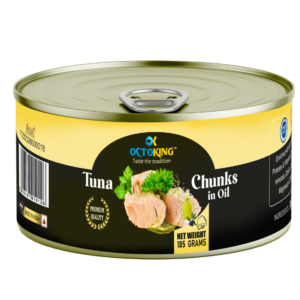 OCTOKING tuna chunks oil 185g canned tuna