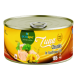 OCTOKING tuna chunks sunflower oil 185g canned tuna