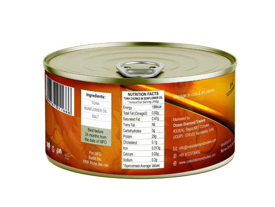OCTOKING Tuna Chunks Sunflower Oil 185g | OCTOKING OCTOKING tuna chunks sunflower oil 185g canned tuna