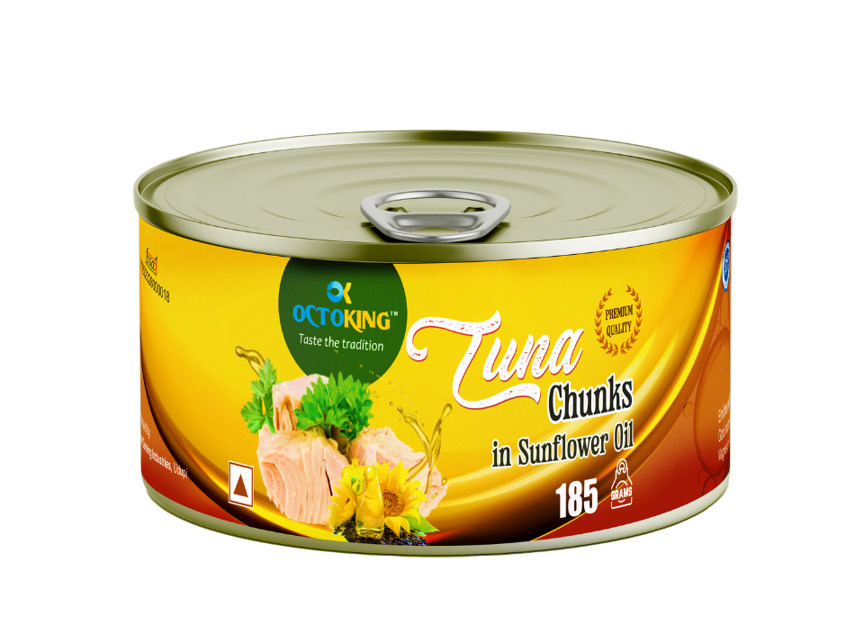 OCTOKING Tuna Chunks Sunflower Oil 185g | OCTOKING OCTOKING tuna chunks sunflower oil 185g canned tuna