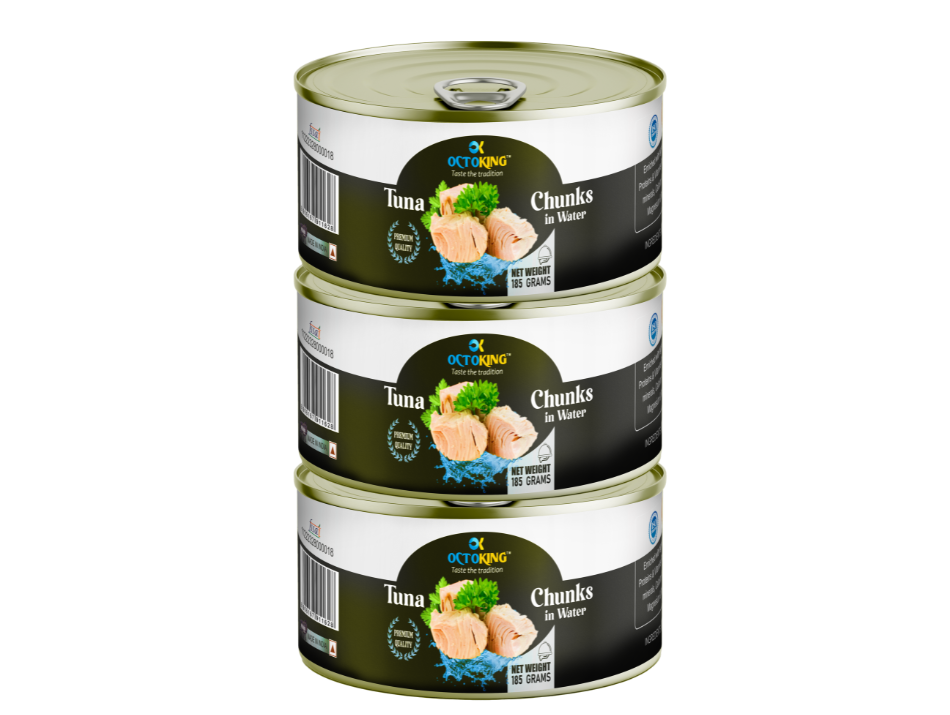 OCTOKING Tuna Chunks Water 185g | OCTOKING OCTOKING tuna chunks water 185g canned tuna