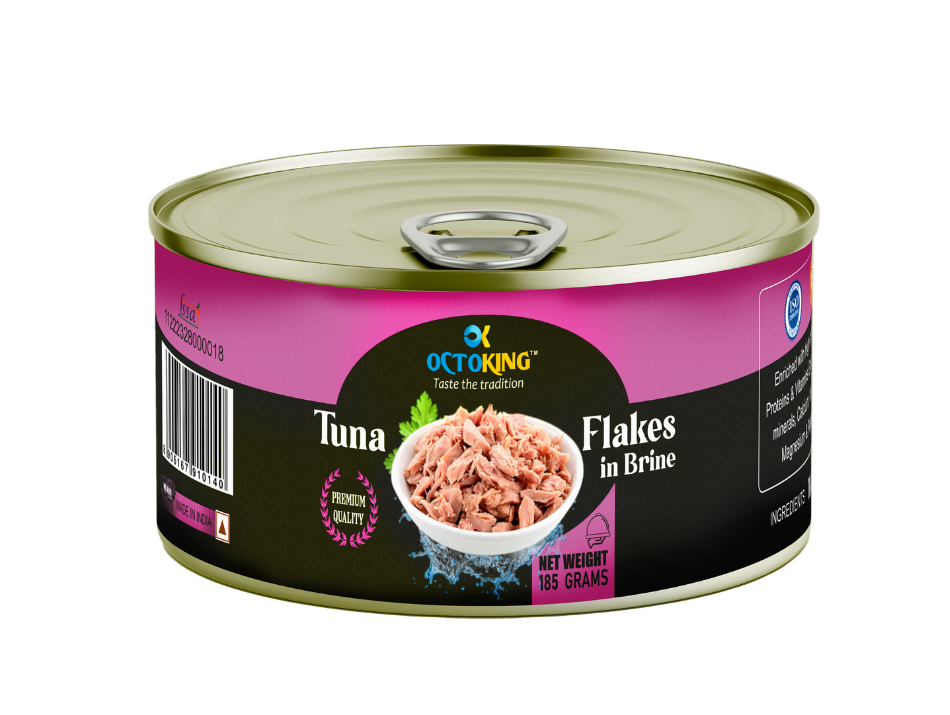 OCTOKING Tuna Flakes Brine 185g | OCTOKING OCTOKING tuna flakes brine 185g canned tuna
