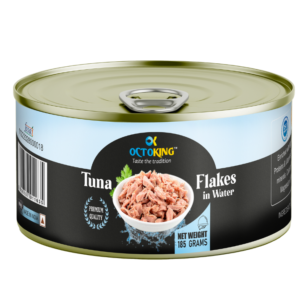 OCTOKING tuna flakes water 185g canned tuna