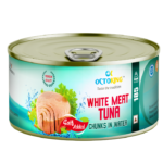 OCTOKING tuna white meat chunks salt added 185g canned tuna