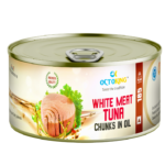 OCTOKING tuna white meat chunks oil 185g canned tuna