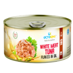 OCTOKING tuna white meat flakes oil 185g canned tuna