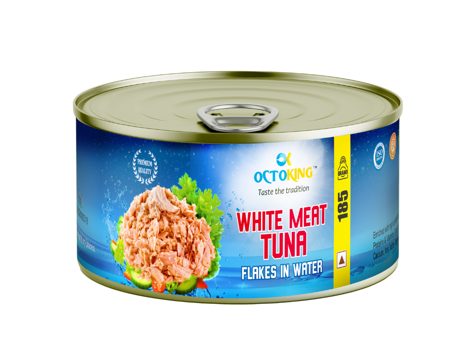 OCTOKING Tuna White Meat Flakes Water 185g | OCTOKING OCTOKING tuna white meat flakes water 185g canned tuna