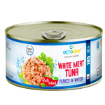 OCTOKING tuna white meat flakes water salt added 185g canned tuna