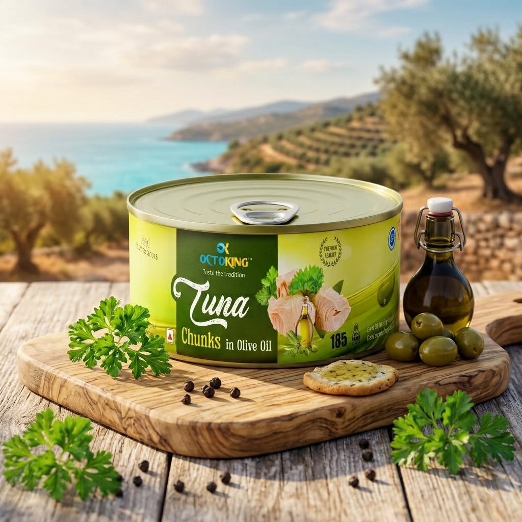 octoking tuna chunks olive oi